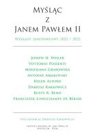 Okładka książki Myśląc z Janem Pawłem II. Wykłady Janopawłowe 2022/2023