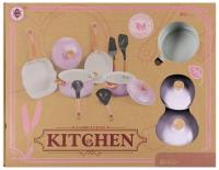 Naczynia kuchenne metalowe różowe. Wydawca: Mega Creative. SmakLiter.pl Opakowanie Naczynia kuchenne metalowe różowe