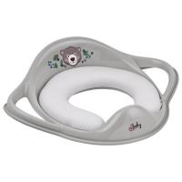 Opakowanie Nakładka na sedes miękka Miś szara