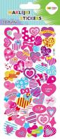 Opakowanie Naklejki 3D Puffy Pink Hearts 9,5x22cm HAPPY COLOR