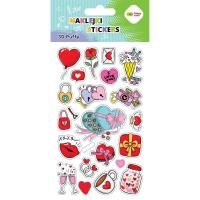 Naklejki 3D Puffy Valentines 10x20cm HAPPY COLOR. Wydawca: GDD. SmakLiter.pl Opakowanie Naklejki 3D Puffy Valentines 10x20cm HAPPY COLOR