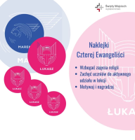 Naklejki Czterej Ewangeliści. Wydawca: Święty Wojciech. SmakLiter.pl Opakowanie Naklejki Czterej Ewangeliści