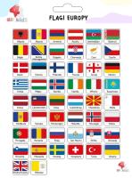 Naklejki dla dzieci Flagi Europy. Wydawca: All4Kids. SmakLiter.pl Opakowanie Naklejki dla dzieci Flagi Europy