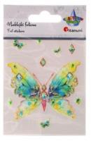 Naklejki foliowe motyl 75x89mm 9szt. Wydawca: Titanum. SmakLiter.pl Opakowanie Naklejki foliowe motyl 75x89mm 9szt