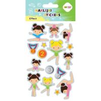 Naklejki Gymnastics 10x20cm HAPPY COLOR. Wydawca: GDD. SmakLiter.pl Opakowanie Naklejki Gymnastics 10x20cm HAPPY COLOR