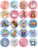 Naklejki motywacyjne urocze zwierzęta 25mm. Wydawca: Tobby. SmakLiter.pl Opakowanie Naklejki motywacyjne urocze zwierzęta 25mm