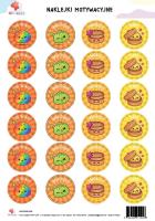 Opakowanie Naklejki motywancyjne squishy, dumpling, pieróg A4