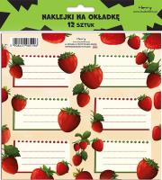 Opakowanie Naklejki na okładkę - Truskawka (12szt)