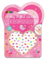 Opakowanie Naklejki na paznokcie i błyszczący pierścionek