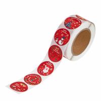 Naklejki na rolce 2,5cm - Christmas red 500szt. Wydawca: Dalprint. SmakLiter.pl Opakowanie Naklejki na rolce 2,5cm - Christmas red 500szt