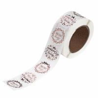 Naklejki na rolce 2,5cm - Christmas rose gold 500s. Wydawca: Dalprint. SmakLiter.pl Opakowanie Naklejki na rolce 2,5cm - Christmas rose gold 500s