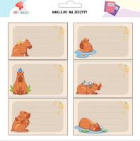 Naklejki na szafkę i zeszyt Kapibara 2. Wydawca: All4Kids. SmakLiter.pl Opakowanie Naklejki na szafkę i zeszyt Kapibara 2