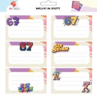 Opakowanie Naklejki na szafkę i zeszyt six seven 67