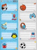 Naklejki na zeszyty pasek No name - chłopiec. Wydawca: Beniamin. SmakLiter.pl Opakowanie Naklejki na zeszyty pasek No name - chłopiec