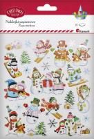 Naklejki papierowe bałwanki 2 arkusze. Wydawca: Titanum. SmakLiter.pl Opakowanie Naklejki papierowe bałwanki 2 arkusze