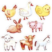 Naklejki papierowe na taśmie Zwierzęta 500szt. Wydawca: Titanum. SmakLiter.pl Opakowanie Naklejki papierowe na taśmie Zwierzęta 500szt