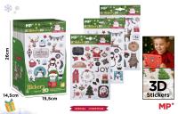 Opakowanie Naklejki świąteczne Boże Narodzenie 3D MIX