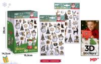 Opakowanie Naklejki świąteczne Boże Narodzenie 3D MIX