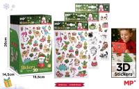 Opakowanie Naklejki świąteczne Boże Narodzenie 3D MIX