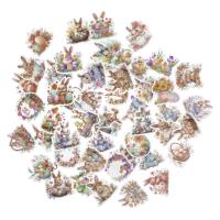 Opakowanie Naklejki winylowe Wielkanocne Vintage Bunnies 4-6cm 50szt.