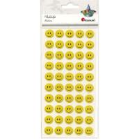 Opakowanie Naklejki wypukłe emotki 15mm żółte 50szt