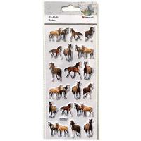 Opakowanie Naklejki wypukłe miękkie konie 18szt