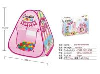 Namiot samorozkładający 77cm + 50 piłek różowy. Wydawca: Ciuciubabka. SmakLiter.pl Opakowanie Namiot samorozkładający 77cm + 50 piłek różowy