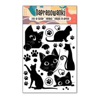 Opakowanie Naprasowanki Termo Naklejki na Ubrania Koty