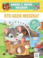 Okładka książki Nauka z kotem Maćkiem. Kto gdzie mieszka?