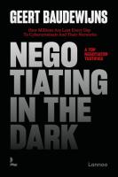 Negotiating in the Dark. Wydawca: Lannoo Publishers. SmakLiter.pl Opakowanie Negotiating in the Dark