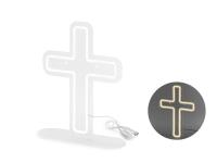 Opakowanie Neon LED Krzyż biały 41x30cm