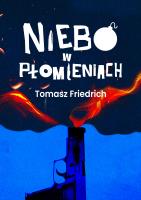 Niebo w płomieniach. Autor: Tomasz Friedrich. SmakLiter.pl Okładka książki Niebo w płomieniach