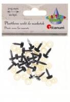 Nosy do maskotek plastikowe trójkątne 9x7mm 20szt. Wydawca: Titanum. SmakLiter.pl Opakowanie Nosy do maskotek plastikowe trójkątne 9x7mm 20szt