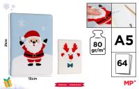 Opakowanie Notatnik A5/64K gładki świąteczny MIX