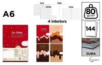 Notatnik A6/144K magnes ice cream MIX. Wydawca: Cervantes. SmakLiter.pl Opakowanie Notatnik A6/144K magnes ice cream MIX