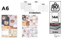 Notatnik A6/144K magnes pieski MIX. Wydawca: Cervantes. SmakLiter.pl Opakowanie Notatnik A6/144K magnes pieski MIX