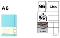 Notatnik A6/96K błękitny MIX. Wydawca: Cervantes. SmakLiter.pl Opakowanie Notatnik A6/96K błękitny MIX