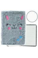 Opakowanie Notatnik pluszowy A5/80K linia Zając szary