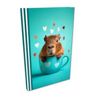 Notes A5 kratka Soft Touch Capybara. Wydawca: EV-Corp. SmakLiter.pl Opakowanie Notes A5 kratka Soft Touch Capybara