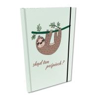 Notes A5 kratka z gumką Soft Touch Leniwiec Chwilunia. Wydawca: EV-Corp. SmakLiter.pl Opakowanie Notes A5 kratka z gumką Soft Touch Leniwiec Chwilunia