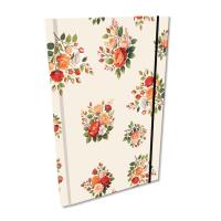 Notes A5 kratka z gumką Soft Touch Róże w beżu. Wydawca: EV-Corp. SmakLiter.pl Opakowanie Notes A5 kratka z gumką Soft Touch Róże w beżu