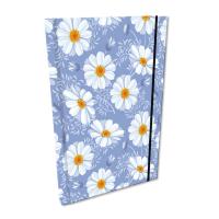 Notes A5 kratka z gumką Soft Touch Stokrotki Retro. Wydawca: EV-Corp. SmakLiter.pl Opakowanie Notes A5 kratka z gumką Soft Touch Stokrotki Retro