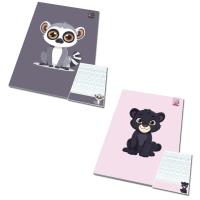 Opakowanie Notes A6/50K kratka poddruk Lemur Pantera (10szt)
