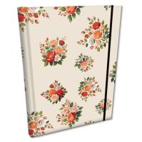 Notes B6 kratka z gumką Soft Touch Róże W Beżu. Wydawca: EV-Corp. SmakLiter.pl Opakowanie Notes B6 kratka z gumką Soft Touch Róże W Beżu