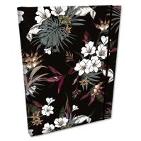 Notes B6 kratka z gumką Soft Touch Tropikalne Kwiaty. Wydawca: EV-Corp. SmakLiter.pl Opakowanie Notes B6 kratka z gumką Soft Touch Tropikalne Kwiaty