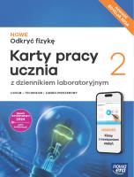 Nowa Fizyka Odkryć Fizykę karty pracy 2 liceum i technikum zakres podstawowy EDYCJA 2025. Autor: Bartłomiej Piotrowski. SmakLiter.pl Okładka książki Nowa Fizyka Odkryć Fizykę karty pracy 2 liceum i technikum zakres podstawowy EDYCJA 2025