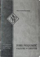 Okładka książki Nowy Testament NPD, szara z paginatorami