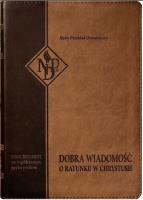 Okładka książki Nowy Testament NPD z paginatorami ciemnobrązowy