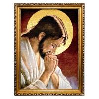 Opakowanie Obraz Haftowany Jezus modlący się. 42/32cm