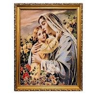 Opakowanie Obraz Haftowany Matka Boża z dzieciątkiem 42/32cm